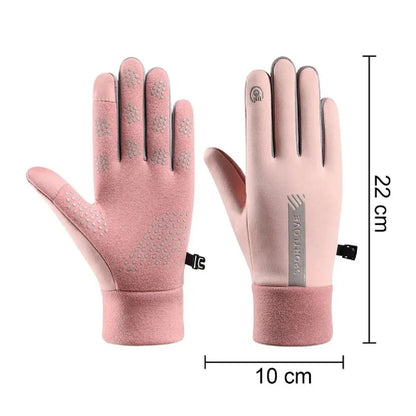 Women Winter Thermal Fleece Cycling Gloves Wind Waterproof 5