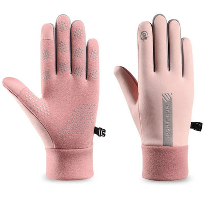 Women Winter Thermal Fleece Cycling Gloves Wind Waterproof 7