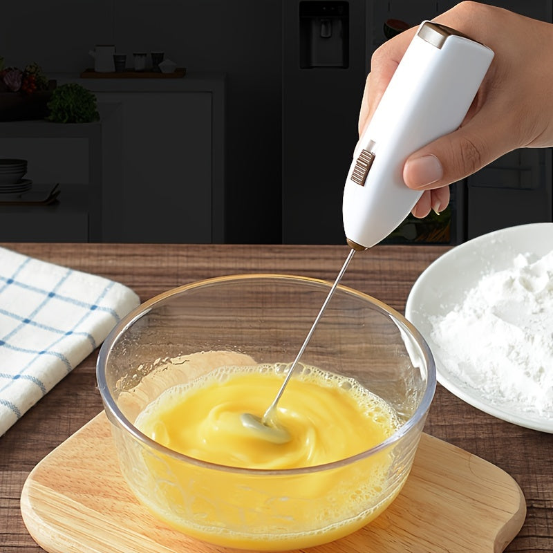 Mini Battery Powered Milk Frother, Handheld Electric Egg Beater, Coffee Drink Mixer for Kitchen Use