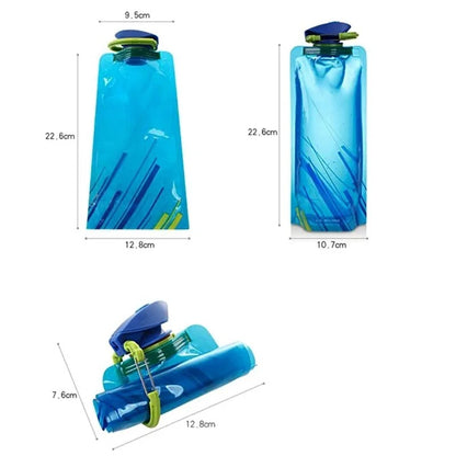 Foldable Flexible Reusable Water Bottle for Travel Camping