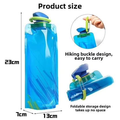 Foldable Flexible Reusable Water Bottle for Travel Camping
