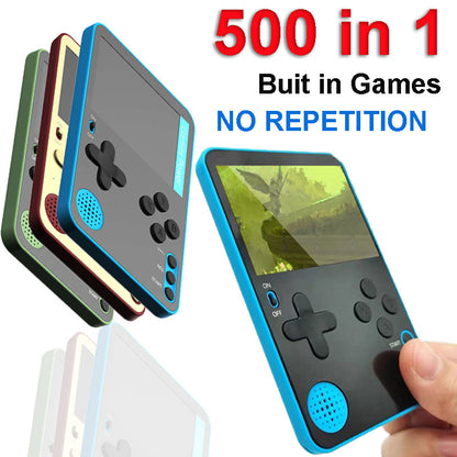 LCD Handheld Game Console, Portable Retro Video Mini, Rechargeable Gift for Kids and Adults
