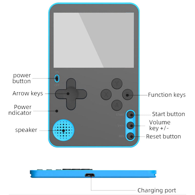 LCD Handheld Game Console Portable Retro Video Mini Rechargeable Gift For Kids And Adults 5