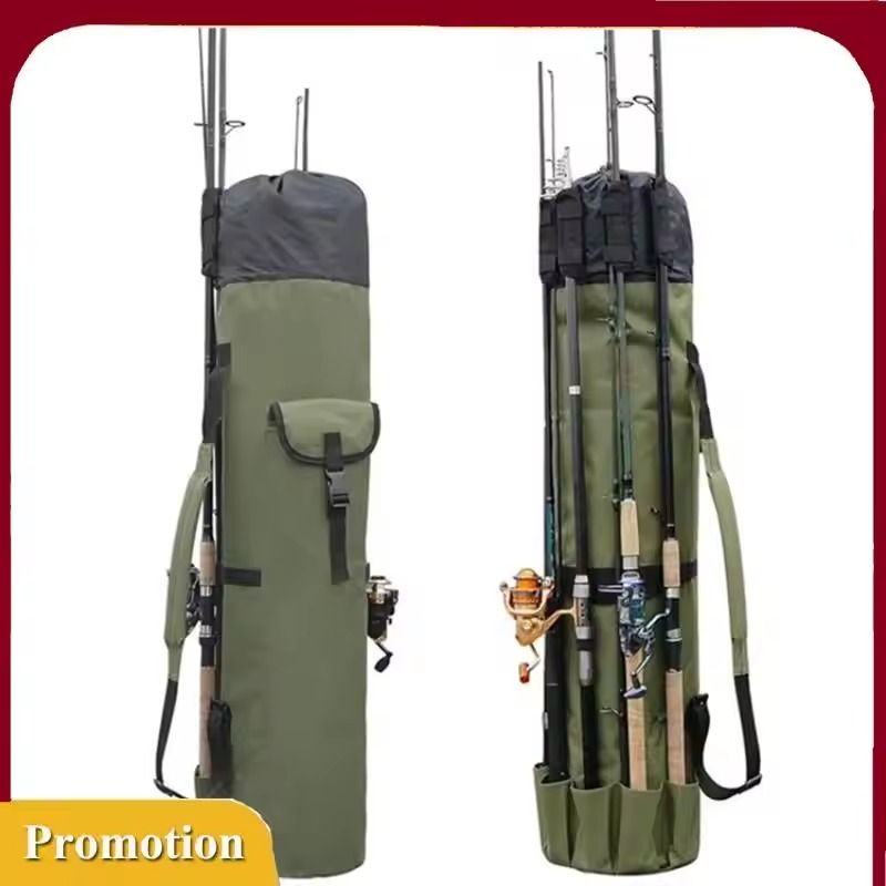 Multifunctional Fishing Rod Gear Storage Bag Oxford Cloth Carry Case