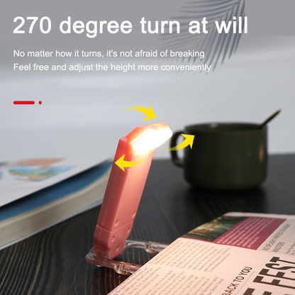 Mini LED Clip Light, Small Night Light, USB Charging, Adjustable Brightness