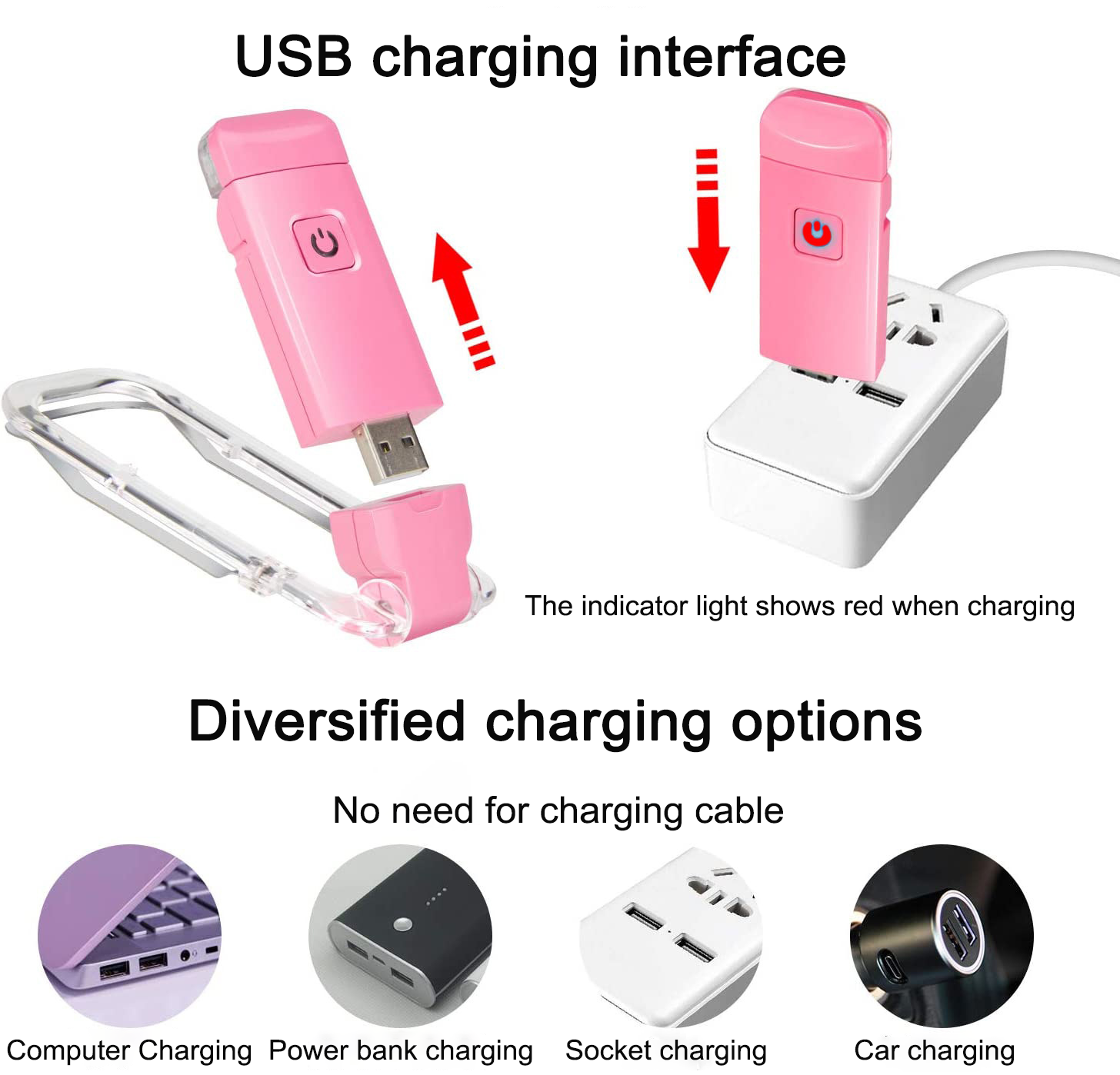 Mini LED Clip Light, Small Night Light, USB Charging, Adjustable Brightness