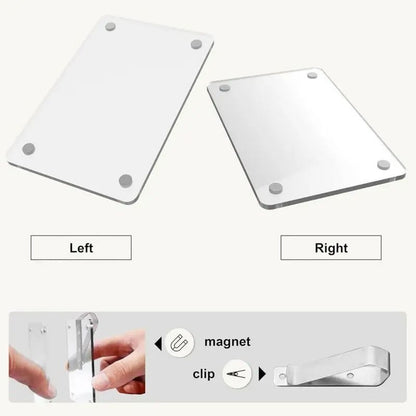 Car Sun Visor Magnetic Acrylic Photo Holder Clip Horizontal Vertical Display 2