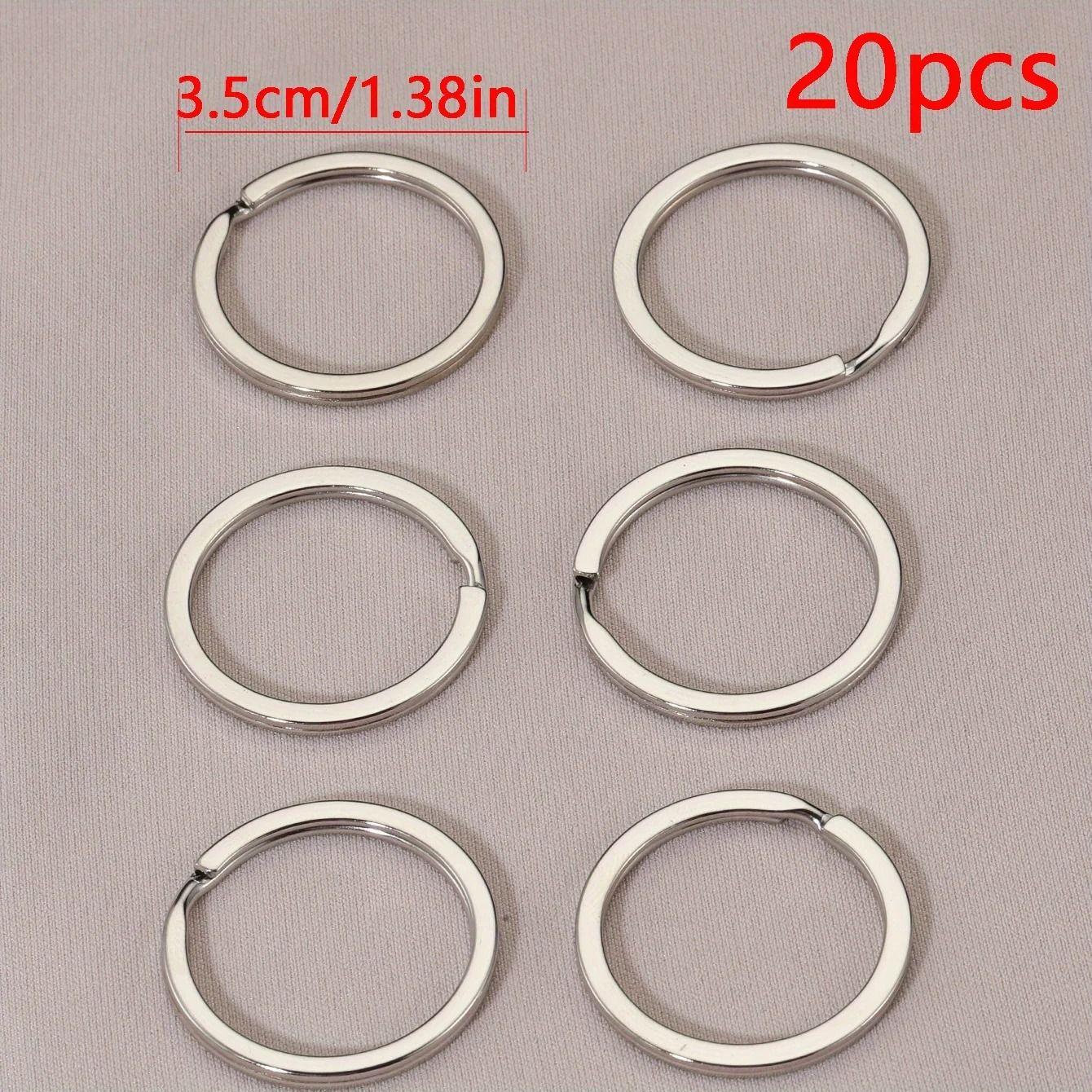 Stainless Steel Key Flat Rings For DIY Keychains 20 Pieces 9