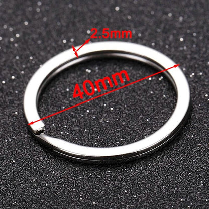Stainless Steel Key Flat Rings For DIY Keychains 20 Pieces 10