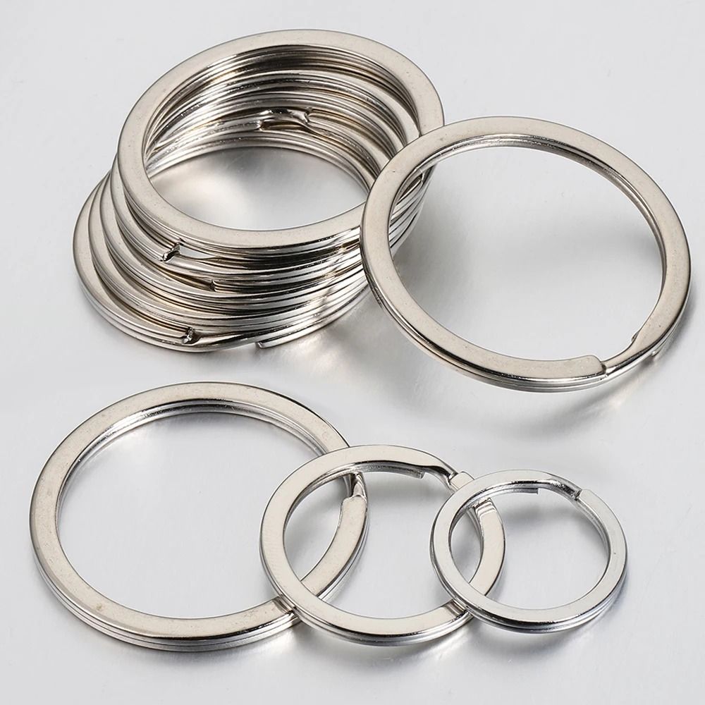Stainless Steel Key Flat Rings For DIY Keychains 20 Pieces 4
