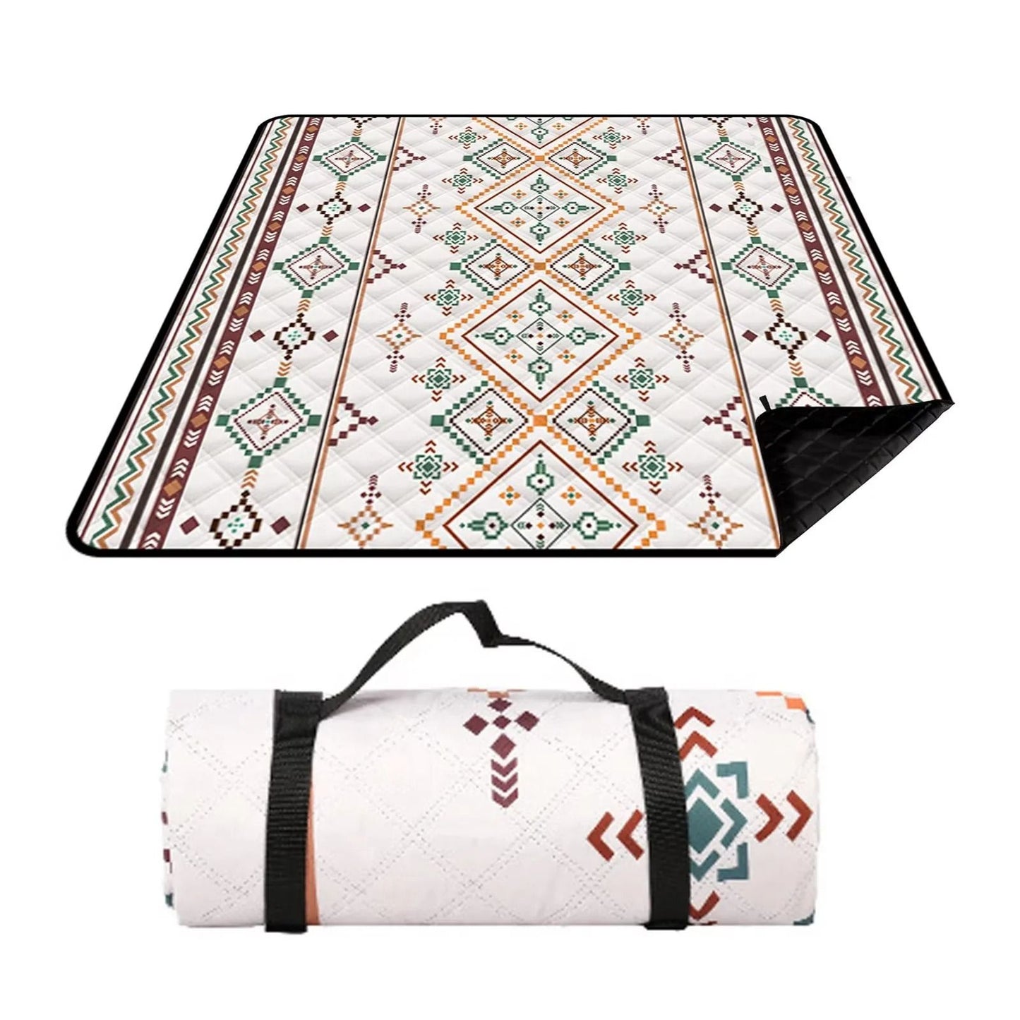 Large Waterproof Picnic Blanket Outdoor Beach Mat with Carry Handle