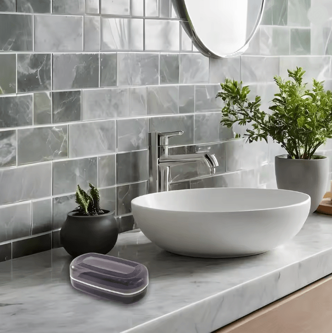 PortableDoubleLayer Draining Travel Soap Case