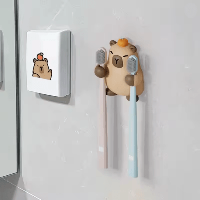 Capybara Wall Toothbrush Holder Adhesive Toothbrush Hanger