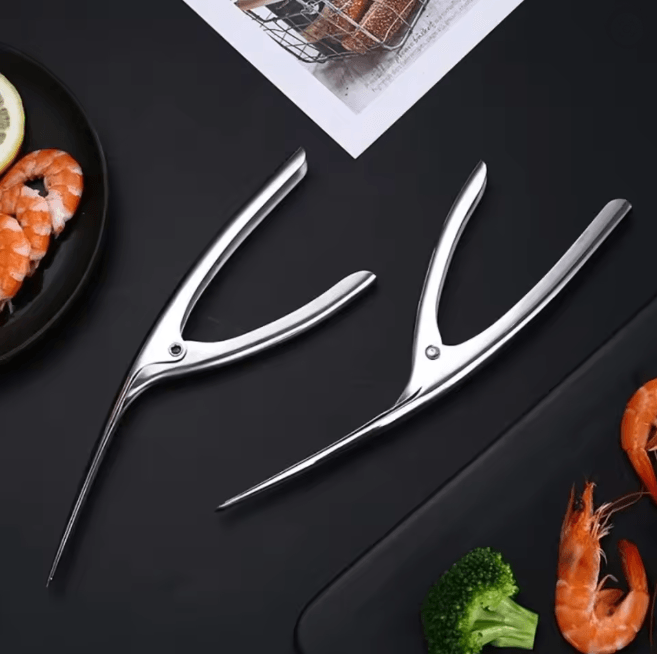 Stainless Steel Shrimp Deveiner Kitchen Seafood Tool 3