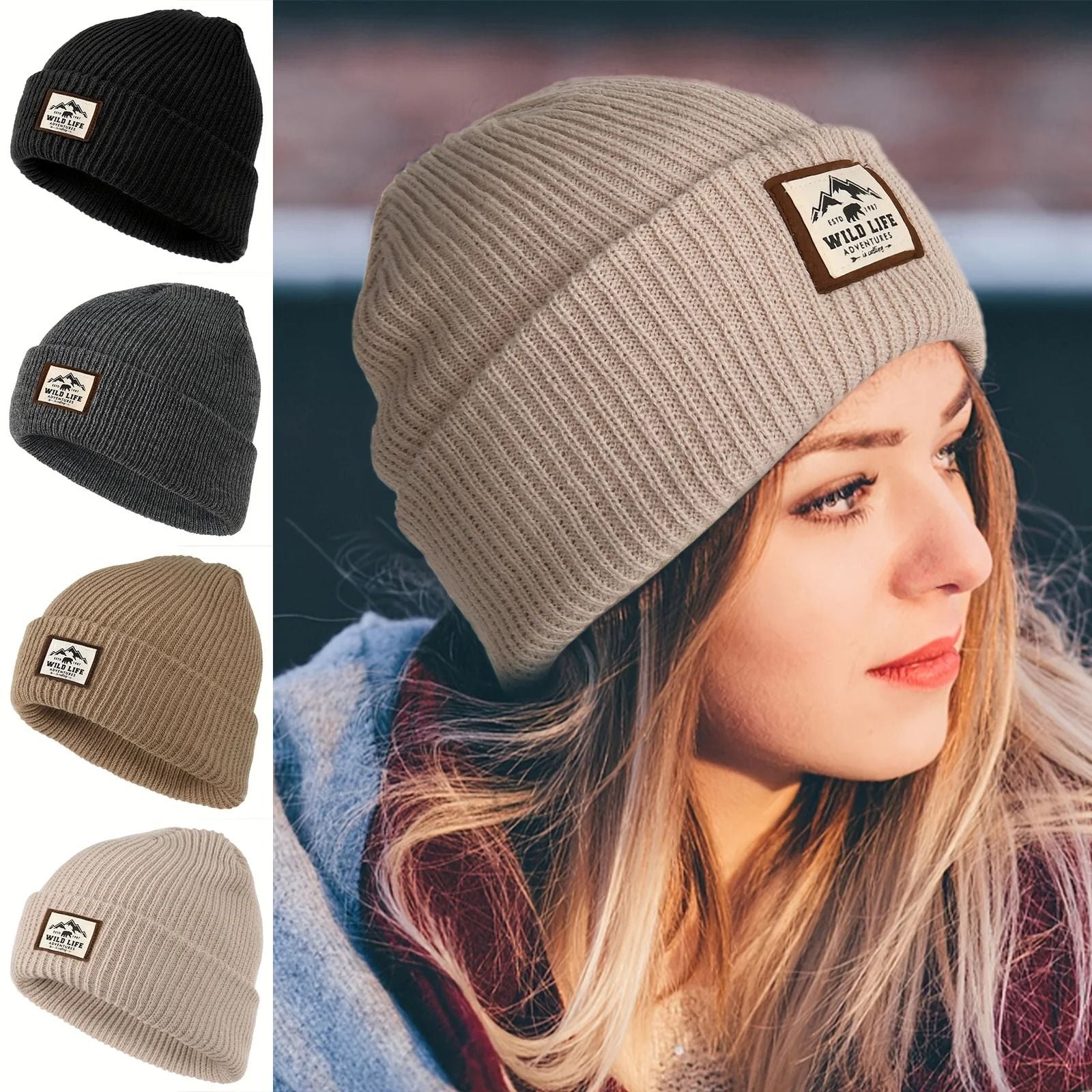 Outdoor Fleece Sports Hat Winter Windproof Beanie