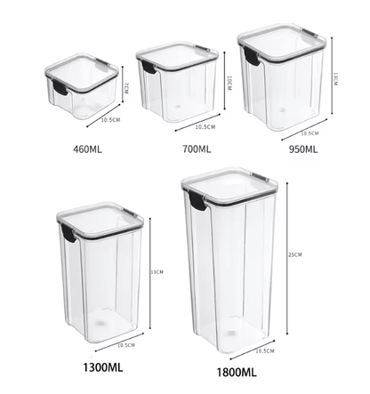 FreshSeal Kitchen Grain Storage Container Set 6