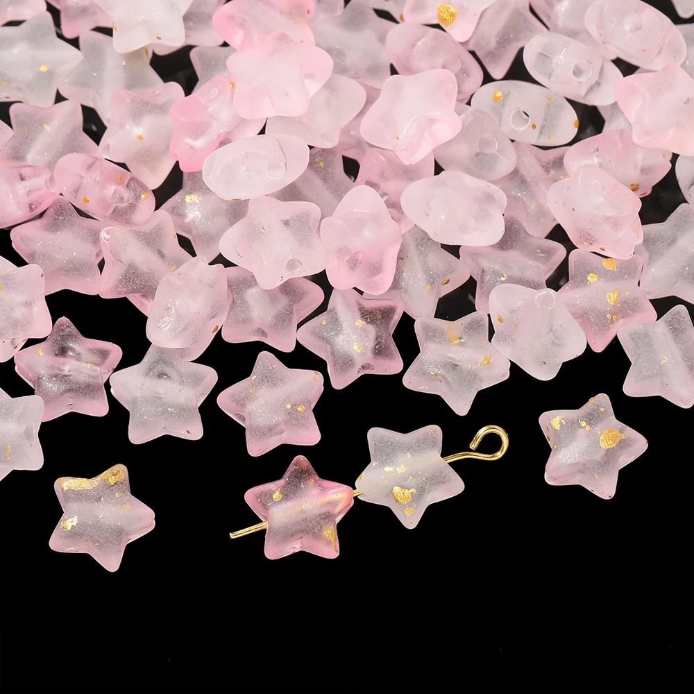 Acrylic Star Beads 10mm Sparkling DIY Jewelry Making Set 50 Pieces 13
