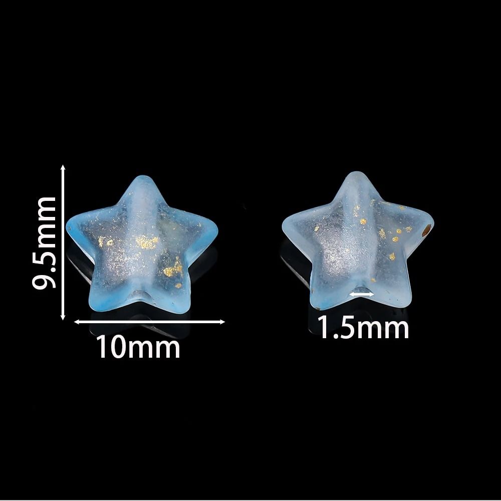 Acrylic Star Beads 10mm Sparkling DIY Jewelry Making Set 50 Pieces 1