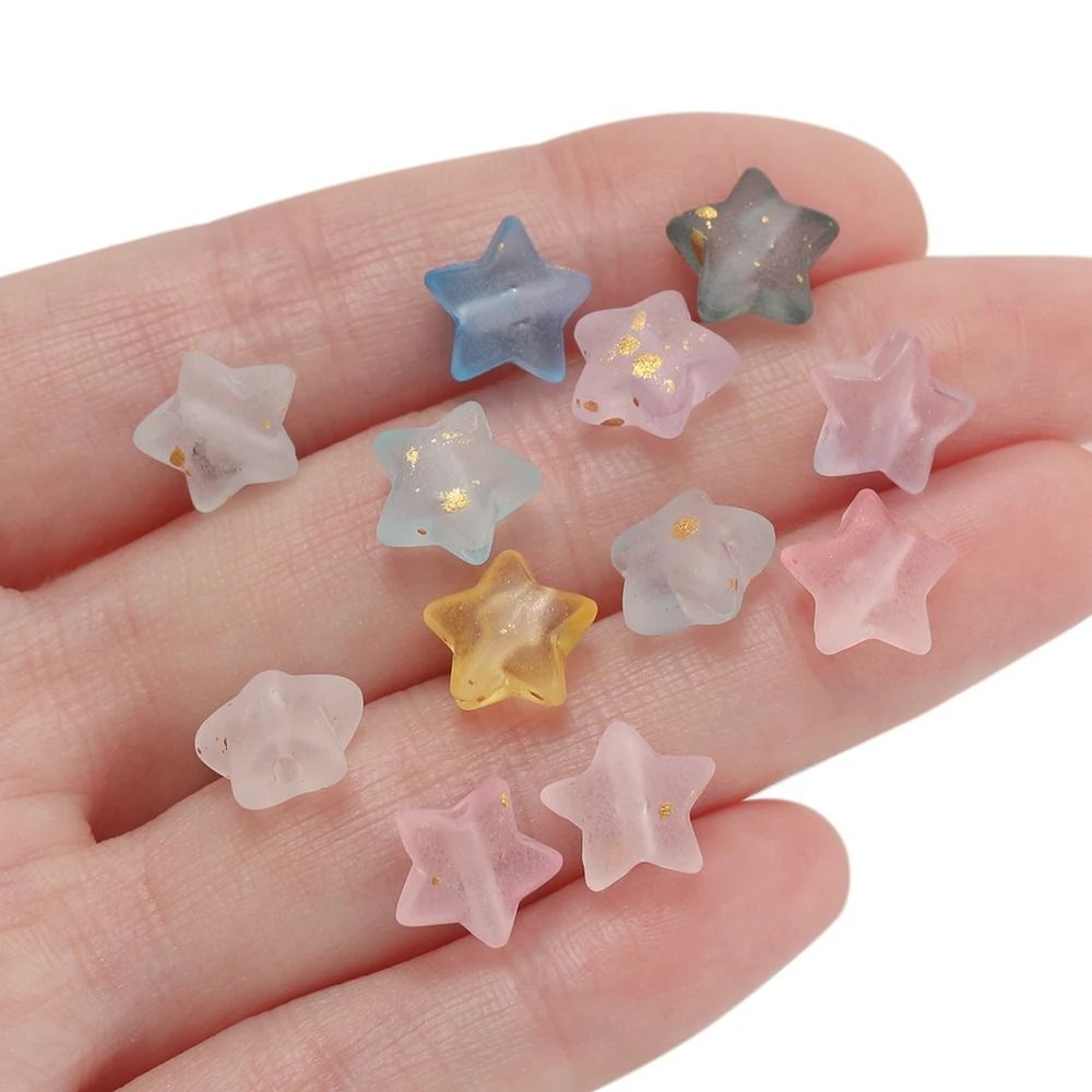 Acrylic Star Beads 10mm Sparkling DIY Jewelry Making Set 50 Pieces 5