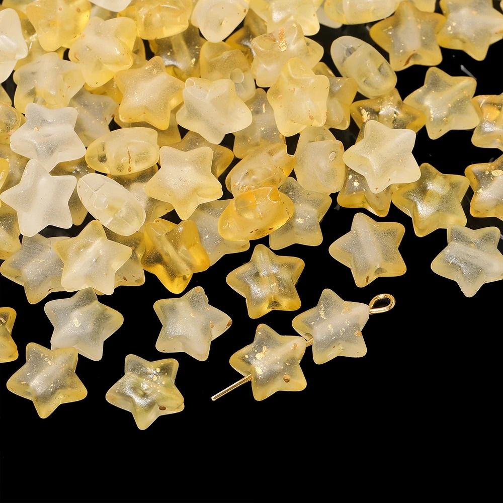 Acrylic Star Beads 10mm Sparkling DIY Jewelry Making Set 50 Pieces 17