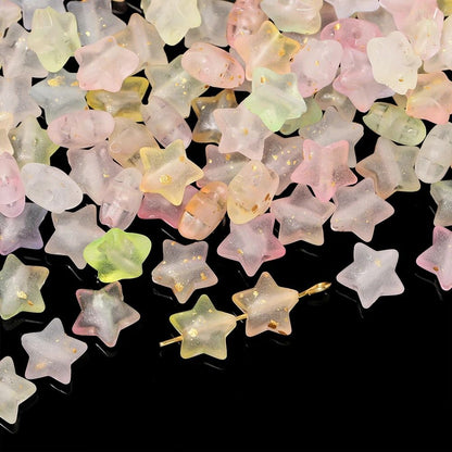 Acrylic Star Beads 10mm Sparkling DIY Jewelry Making Set 50 Pieces 18