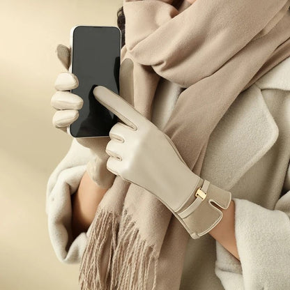 Women Winter Fleece Lined Touch Screen Cycling And Driving Gloves 4
