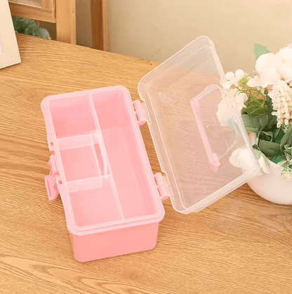 Two Layer Portable Makeup And Jewelry Storage Box 2