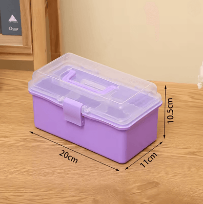 Two Layer Portable Makeup And Jewelry Storage Box 3