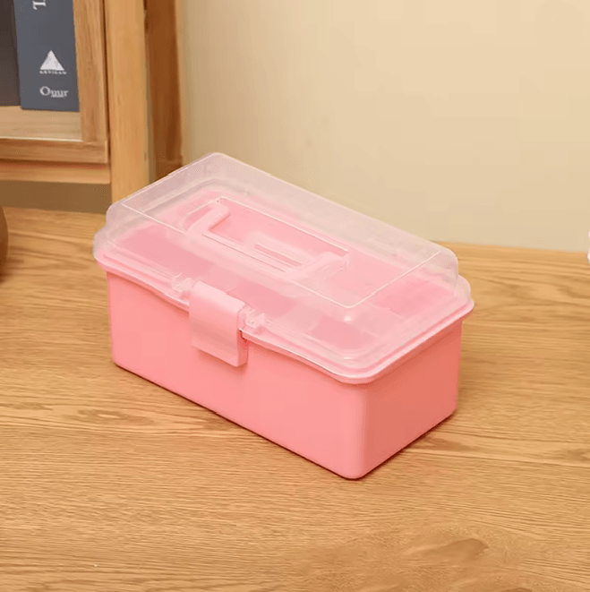 Two Layer Portable Makeup And Jewelry Storage Box 4