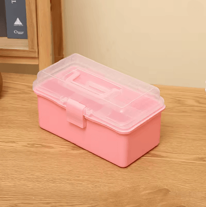 Two Layer Portable Makeup And Jewelry Storage Box 4