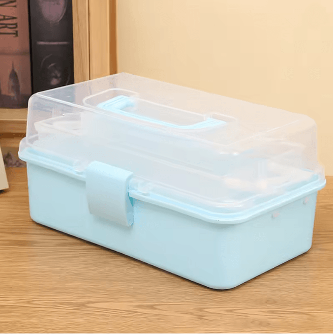 Two Layer Portable Makeup And Jewelry Storage Box 5