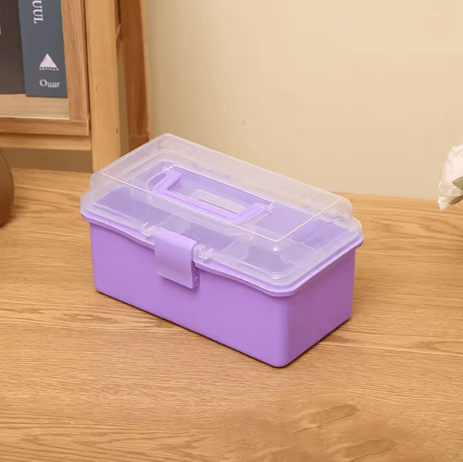 Two Layer Portable Makeup And Jewelry Storage Box 6