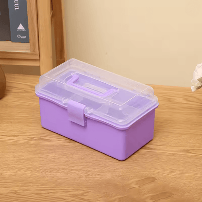 Two Layer Portable Makeup And Jewelry Storage Box 6