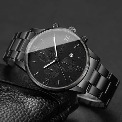 Men Business Quartz Watch Roma Dial With Calendar 4