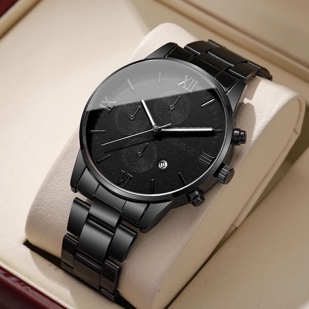 Men Business Quartz Watch Roma Dial With Calendar 7