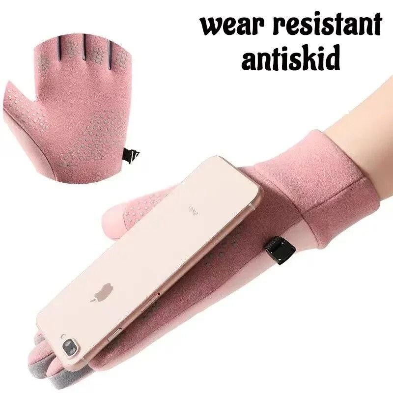 Women Autumn Winter Waterproof Anti Slip Cycling Gloves 2