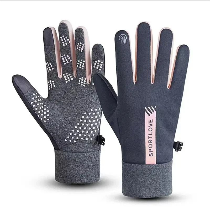 Women Autumn Winter Waterproof Anti Slip Cycling Gloves 8