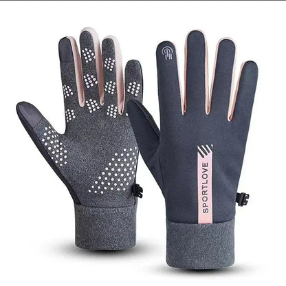 Women Autumn Winter Waterproof Anti Slip Cycling Gloves 8