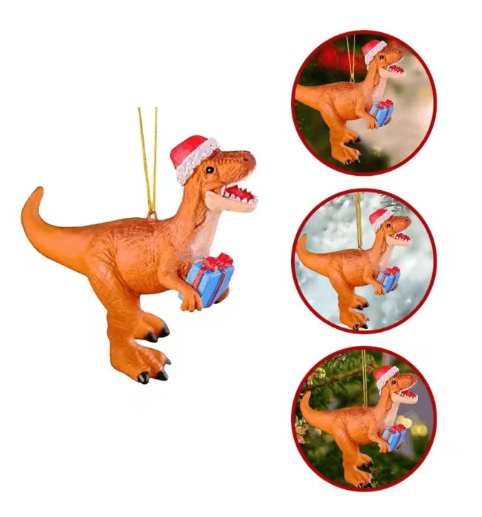 Dinosaur Christmas Tree Hanging Ornament 1