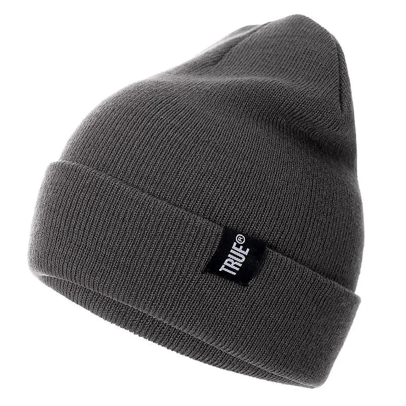 Casual Knitted Winter Beanie Unisex Solid Color Hat 7