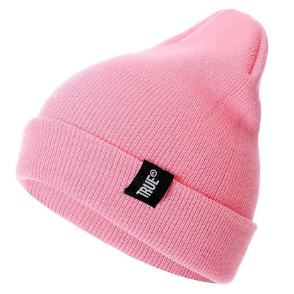 Casual Knitted Winter Beanie Unisex Solid Color Hat 14