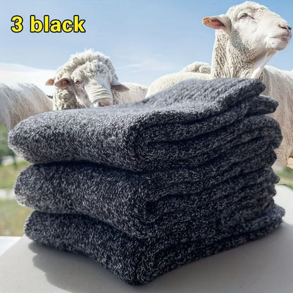Men Winter Warm Thick Mid Calf Socks 3 Pairs 7