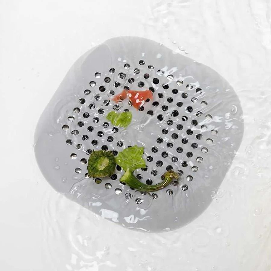 Silicone Floor Drain Cover Square Hair Filter For Bathroom 2