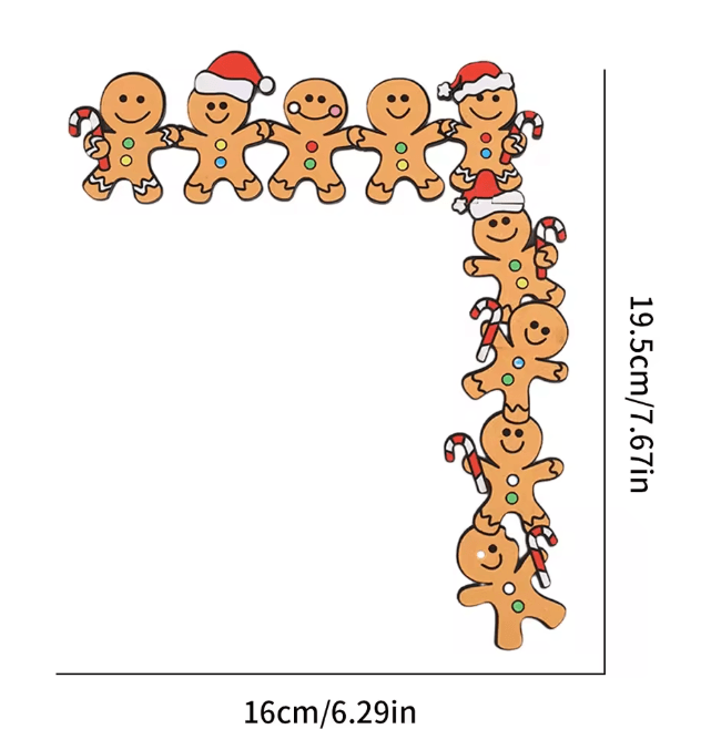 Gingerbread Man Wooden Christmas Door Corner Decoration 5