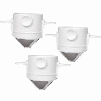 Folding Stainless Steel Coffee Dripper Filter Set With Ear Hook For Hand Pour Over Brewing 11