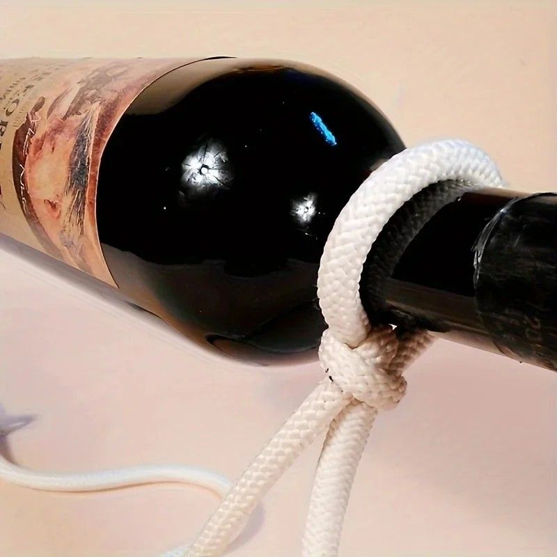 Creative Rope Wine Bottle Holder Snake Chain Suspension Display Rack For Home Decoration 7