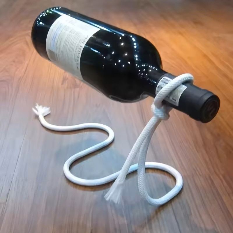 Creative Rope Wine Bottle Holder Snake Chain Suspension Display Rack For Home Decoration 8