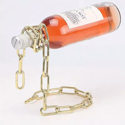 Creative Rope Wine Bottle Holder Snake Chain Suspension Display Rack For Home Decoration 1