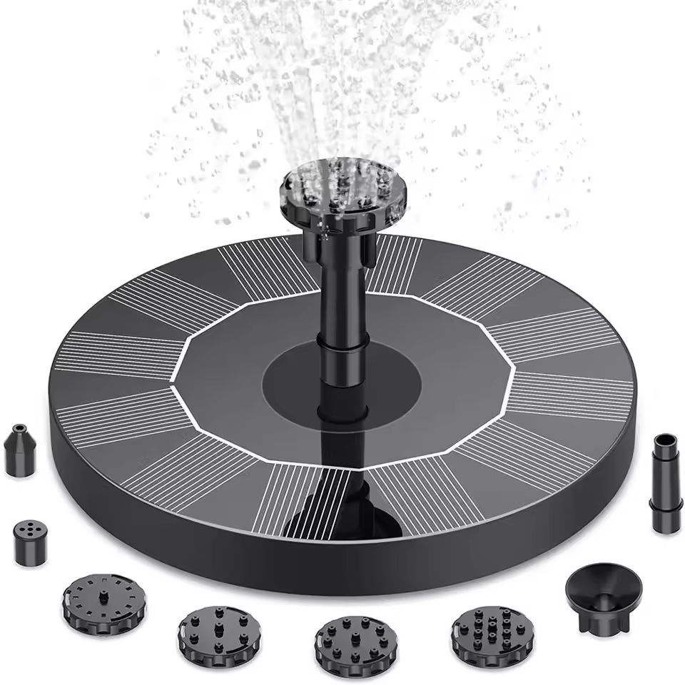 AllinOne Solar Floating Fountain  Garden Pond  Bird Bath Water Feature 1