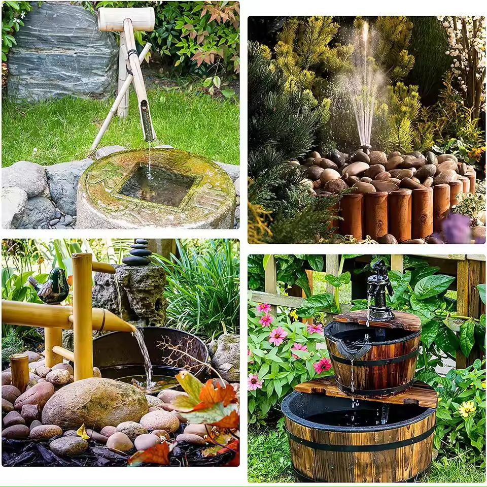 GardenSolar FlowMaster Solar Fountain Kit  Solar Panel Pump With 6 Nozzles For Pond  BirdBath Decor 4